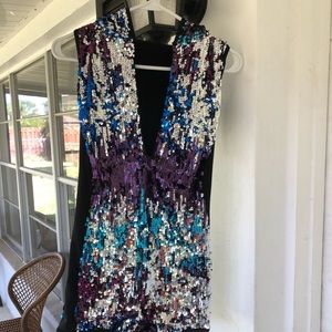 Sequin Hooded Romper